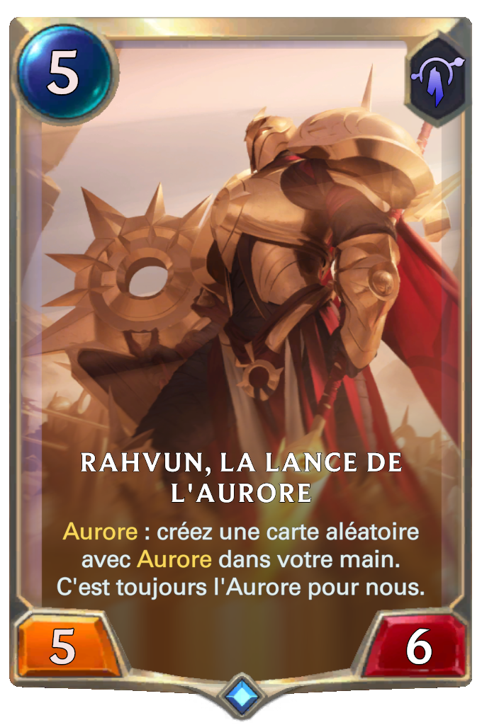 Rahvun, la lance de l'aurore