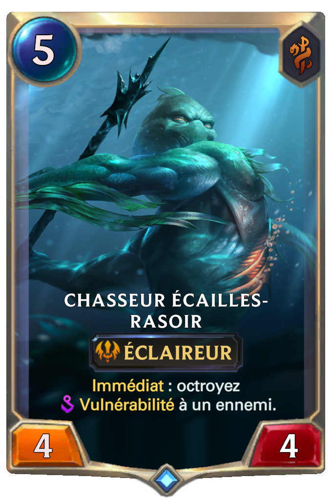 Chasseur écailles-rasoir