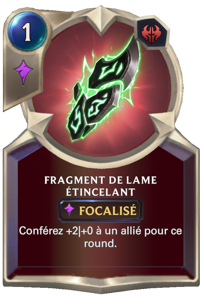 Fragment de lame étincelant