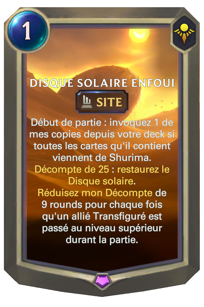 Disque solaire enfoui