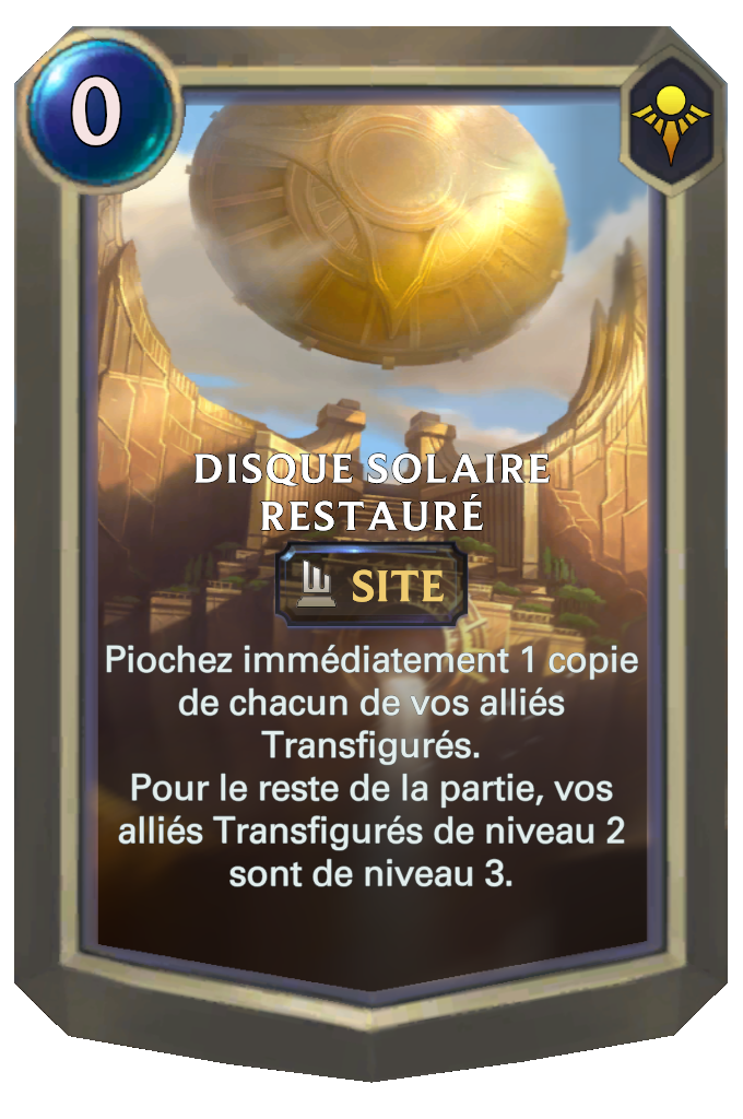 Disque solaire restauré