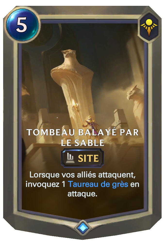 Tombeau balayé par le sable