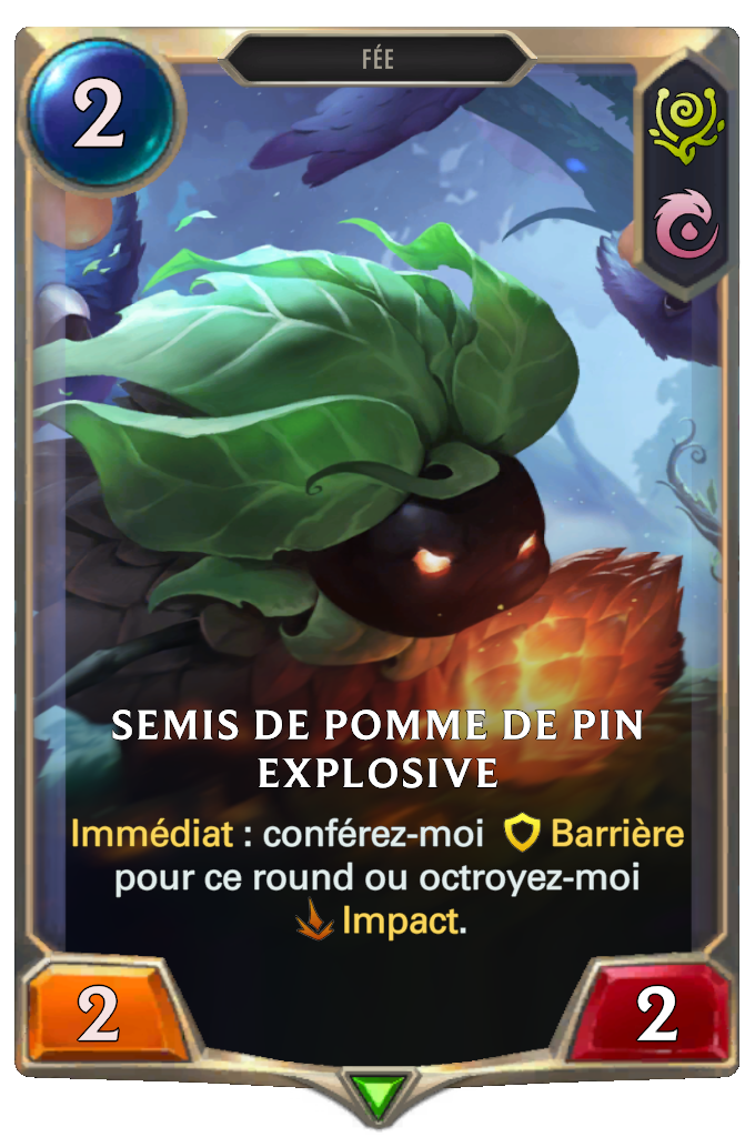 Semis de pomme de pin explosive