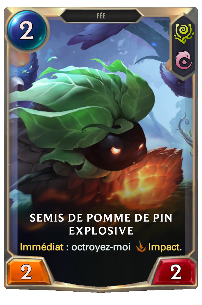 Semis de pomme de pin explosive
