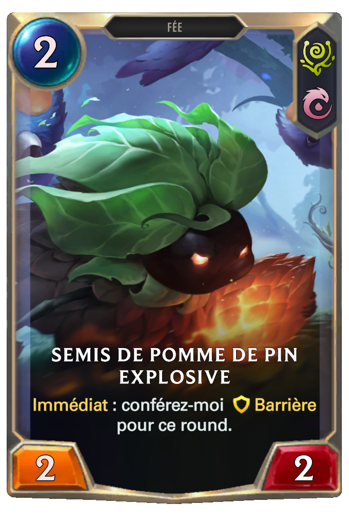 Semis de pomme de pin explosive