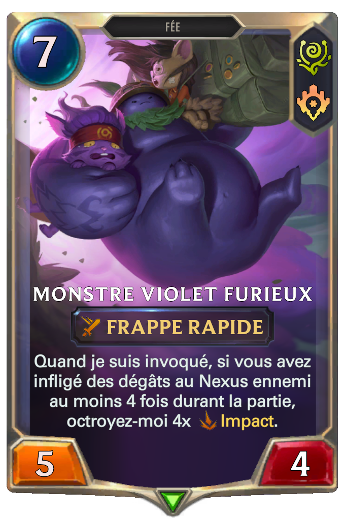 Monstre violet furieux