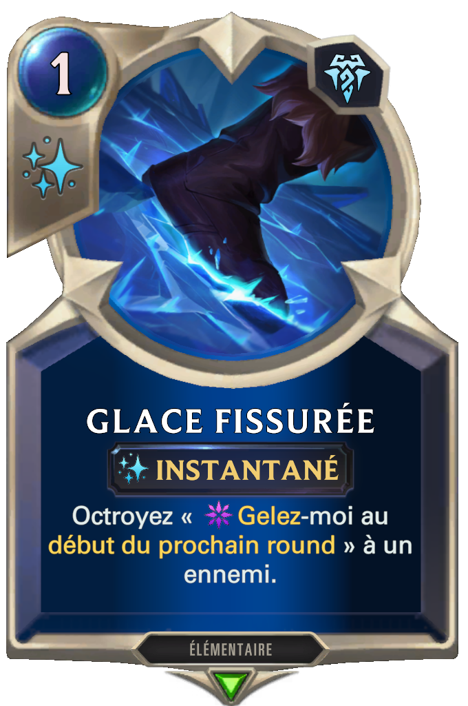 Glace fissurée