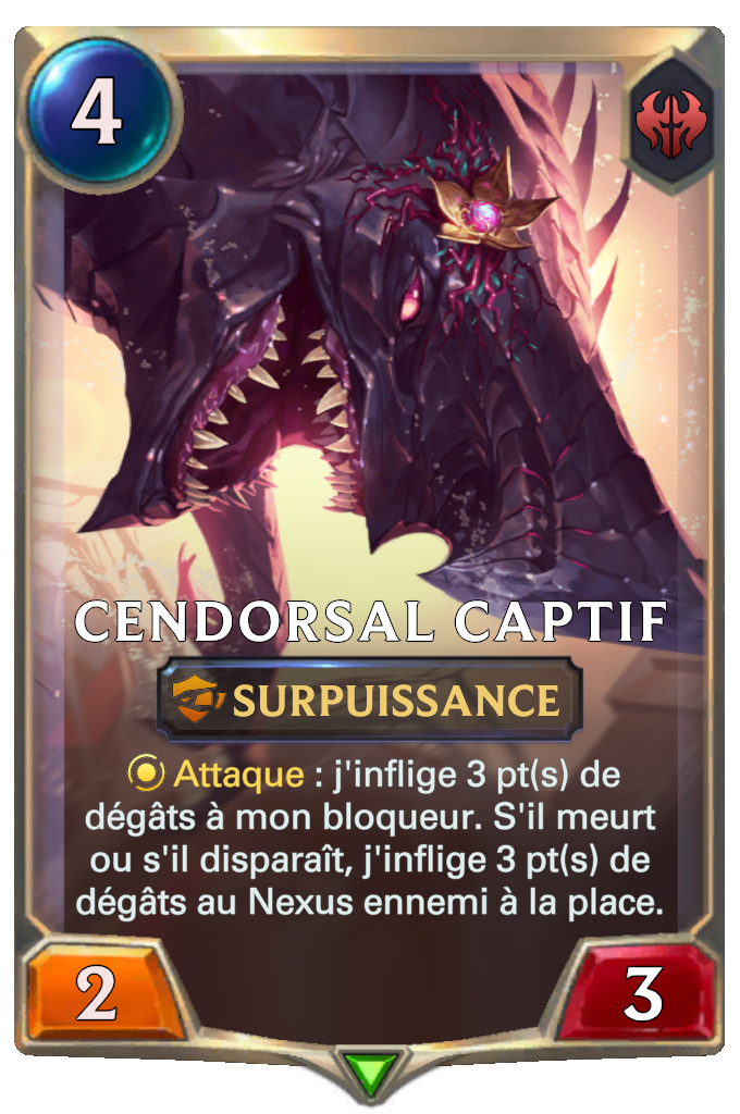 Cendorsal captif