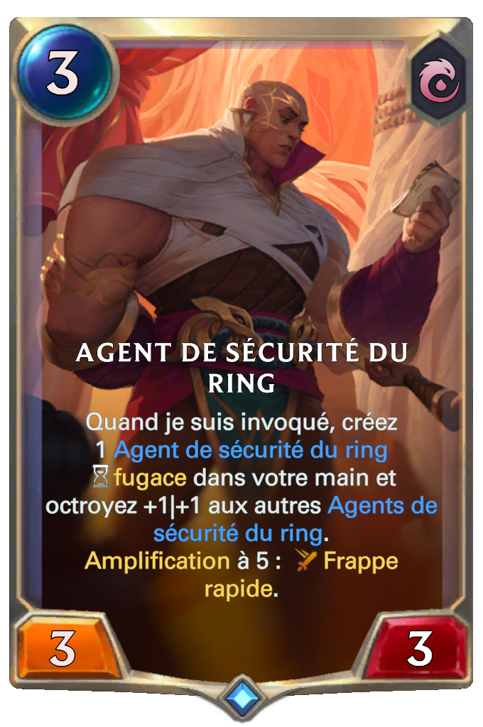 Agent de sécurité du ring