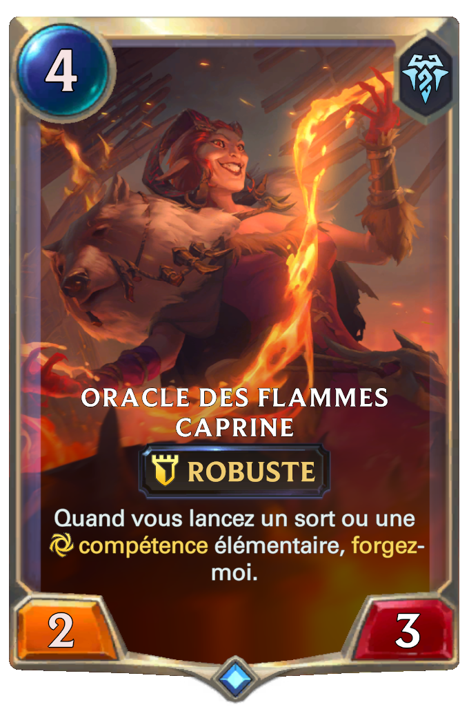 Oracle des flammes caprine