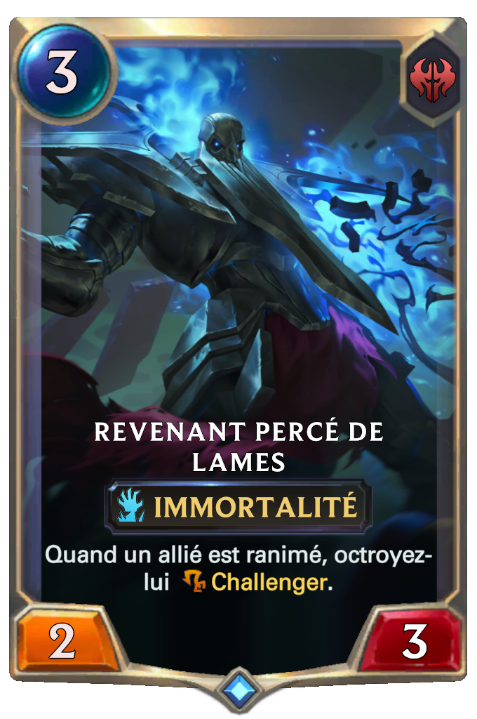 Revenant percé de lames